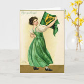 Oude St. Patrick's Day kaart (Gele Bloem)