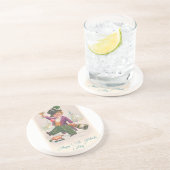 Oude St. Patrick's Day Klaver Champagne Zandsteen Onderzetter (Zijkant)