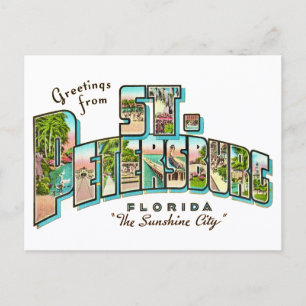 Oude St Petersburg FL ansichtkaart Briefkaart
