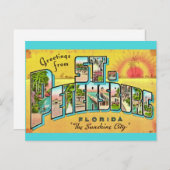 Oude St. Petersburg Florida ansichtkaart Briefkaart (Voorkant / Achterkant)