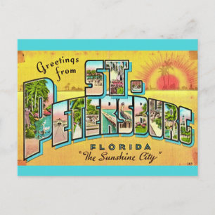 Oude St Petersburg Florida ansichtkaart Briefkaart