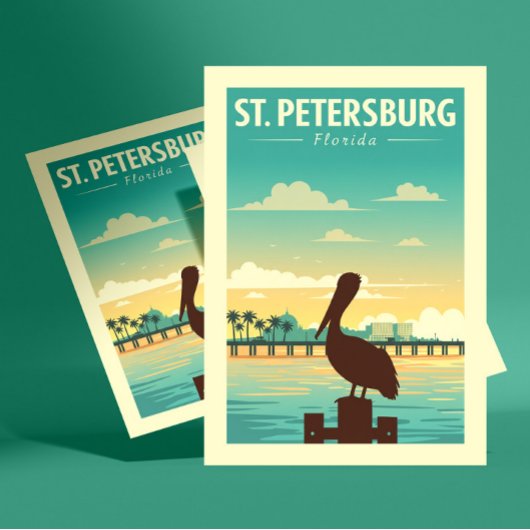 Oude St. Petersburg Florida Briefkaart