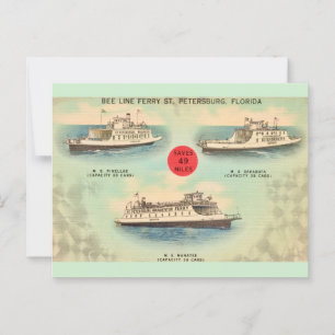 Oude St. Petersburg Veerboten Ansichtkaart Briefkaart