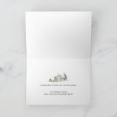 Oude Stad 1e Kerst Foto Wenskaart Feestdagen Kaart (Binnen)