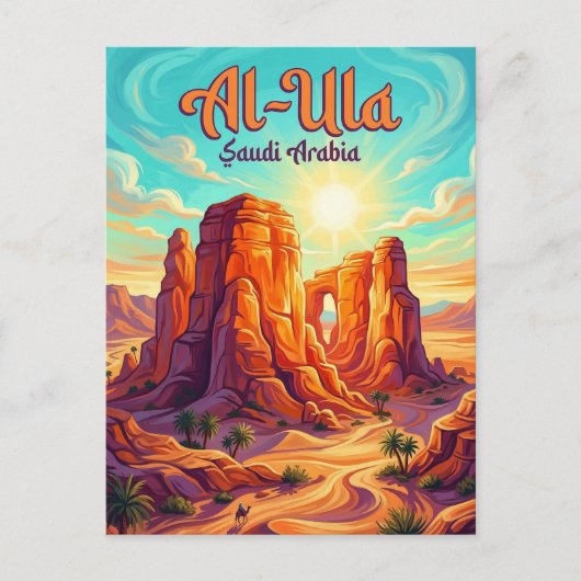 Oude Stad Al-Ula Saudi-Arabië Briefkaart (Voorkant)
