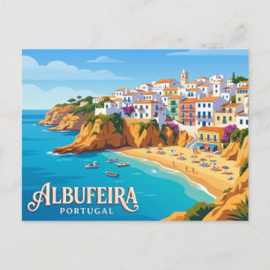 Oude Stad Albufeira en Praia dos Pescadores Briefkaart
