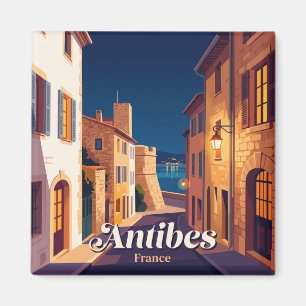 Oude Stad Antibes 's Nachts Frankrijk Magneet