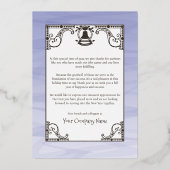 Oude Stad, Beieren Blauw, Gouden Bedrijf Kerstmis Folie Feestdagenkaart (Achterkant)