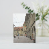 Oude stad Berne - Arcades en clocktower Briefkaart (Staand voorkant)