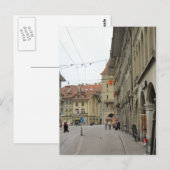 Oude stad Berne - Arcades en clocktower Briefkaart (Voorkant / Achterkant)