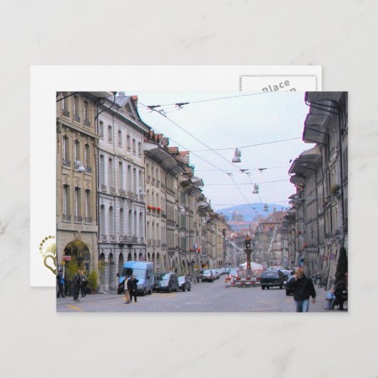 Oude stad Berne - Hoofdwinkelstraat Briefkaart (Voorkant / Achterkant)