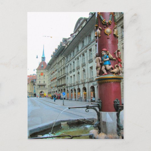 Oude stad Berne - Verdekte fontein Briefkaart (Voorkant)