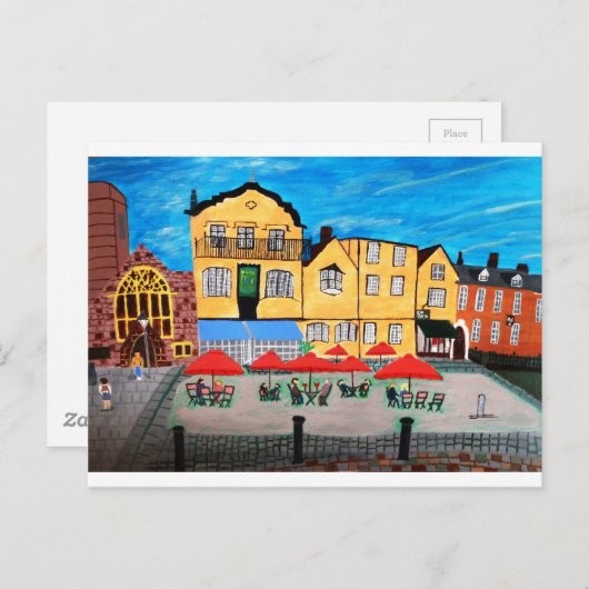 Oude stad briefkaart (Voorkant / Achterkant)