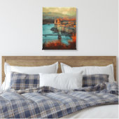 Oude stad canvas afdruk (Insitu (Slaapkamer))