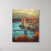 Oude stad canvas afdruk (Voorkant)