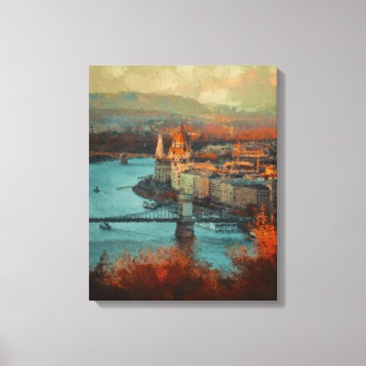 Oude stad canvas afdruk (Voorkant)