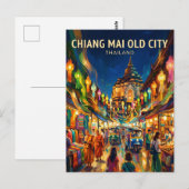 Oude Stad Chiang Mai Thailand Briefkaart (Voorkant / Achterkant)