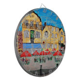 Oude stad dartbord (Voorkant Links)