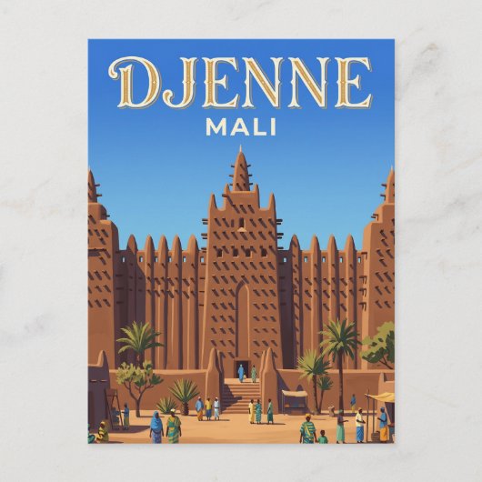 Oude Stad Djenné Mali Briefkaart (Voorkant)