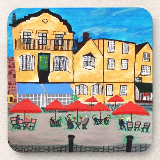 Oude stad drankjes onderzetter (Voorkant)