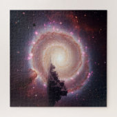 Oude stad drijvend diep universum mysterie kosmisc legpuzzel (Horizontaal)