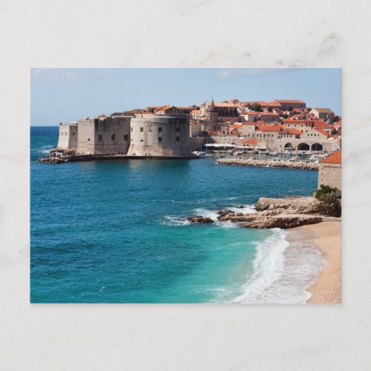 Oude stad Dubrovnik en Adriatische Zee Briefkaart (Voorkant)