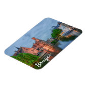 Oude stad en Belfry-toren 's nachts in Brugge Magneet (Linkerzijde)