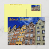 Oude stad Gdansk, Polen Briefkaart (Voorkant / Achterkant)