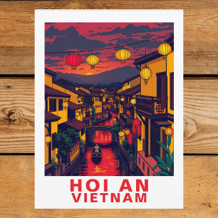 Oude stad Hoi An Vietnam Lantaarn Briefkaart