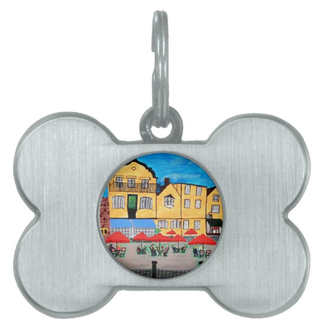Oude stad huisdieren naamplaatje (voorkant)