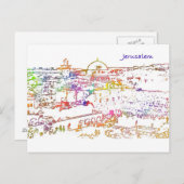 Oude stad Jerusalem Briefkaart (Voorkant / Achterkant)