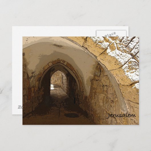 Oude stad Jerusalem Briefkaart (Voorkant / Achterkant)