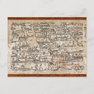 Oude stad Jerusalem Briefkaart