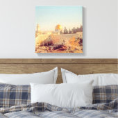 Oude stad Jerusalem Canvas Afdruk (Insitu (Slaapkamer))
