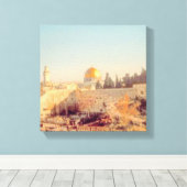 Oude stad Jerusalem Canvas Afdruk (Insitu (Houten vloer))