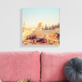 Oude stad Jerusalem Canvas Afdruk (Insitu (Woonkamer))