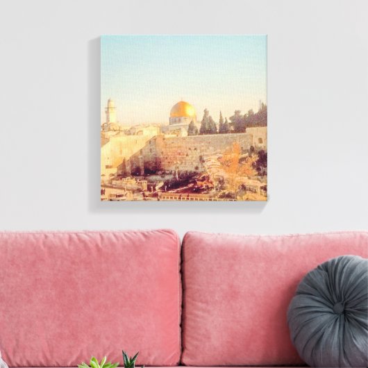 Oude stad Jerusalem Canvas Afdruk (Insitu (Woonkamer))