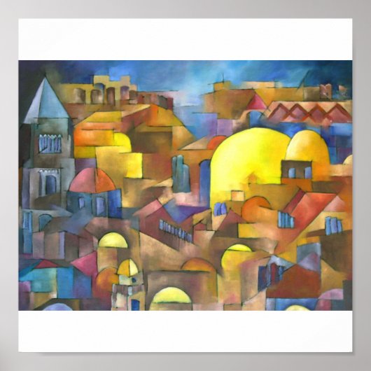 Oude stad Jerusalem Poster (Voorkant)