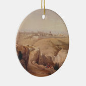 Oude stad Jeruzalem van de berg Olijven Keramisch Ornament (Rechts)