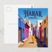 Oude Stad (Jugol) Ethiopië Briefkaart (Voorkant / Achterkant)