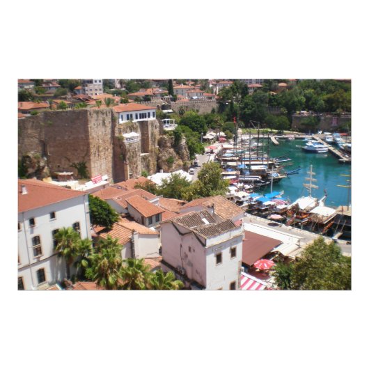 Oude stad Kaleici van Antalya Foto Afdruk (Voorkant)