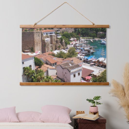 Oude stad Kaleici van Antalya Hangend Wandkleed (Slaapkamer)