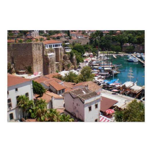 Oude stad Kaleici van Antalya Perfect Poster (Voorkant)
