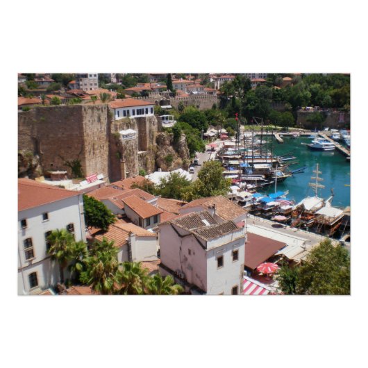 Oude stad Kaleici van Antalya Perfect Poster (Voorkant)