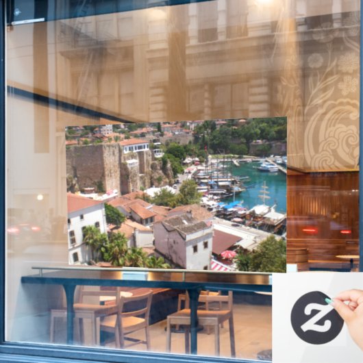 Oude stad Kaleici van Antalya Raamsticker (Cafe Raam)