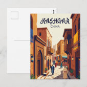 Oude Stad Kashgar China Briefkaart (Voorkant / Achterkant)