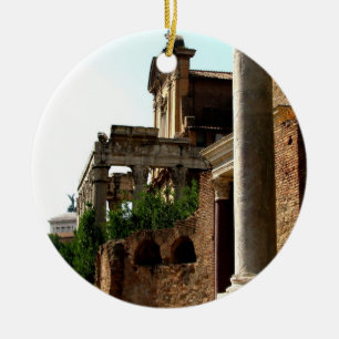 Oude stad keramisch ornament