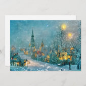 Oude stad Kerstmis budget Kerstmis Feestdagenkaart (Voorkant / Achterkant)