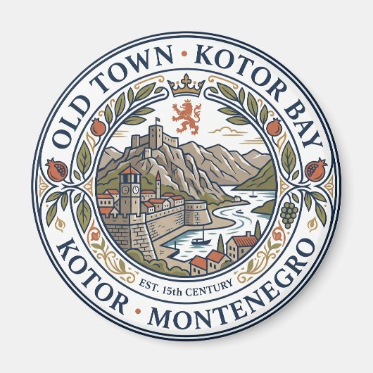 Oude Stad Kotor Montenegro Magneet (Voorkant)