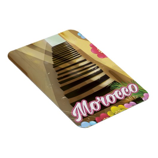 Oude stad Marokko reisposter Magneet (Rechterzijde)